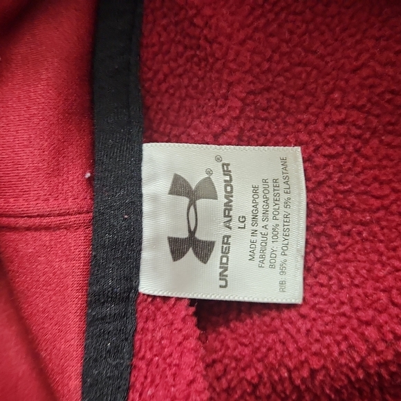 UNDER ARMOUR HOODIE MENS SIZE L DARK RED COLOR - Picture 6 of 6